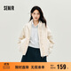 森馬（Semir）外套女秋季設計感木耳邊彎刀袖寬松肌理白色2025夾克10A525108005