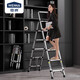 穩納伸縮梯家用折疊多功能戶(hù)外人字梯鋁合金升降登高樓梯六步工程梯子