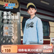 特步（XTEP）兒童童裝男童絎棉夾克三防美式復(fù)古潮流鎖溫棉服 云夢(mèng)藍(lán) 160cm