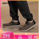 斯凱奇（Skechers）男鞋秋季一腳蹬帆布鞋商務(wù)通勤休閑軟底板鞋66387