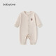 babylove嬰兒連體衣春秋款純棉寶寶哈衣家居服爬服長(cháng)袖彩棉新生兒衣服