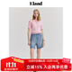 ELAND衣戀POLO衫女基礎款百搭針織短袖舒適毛衣T恤新款 淺粉色(26)L/Pink M 165