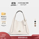 蔻馳（COACH）奧萊女士女包HADLEY 21號半月包單肩斜挎包菜籃子通勤百搭 B4/粉筆白色