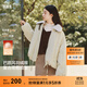 森馬（Semir）羽絨服女插肩袖可脫卸毛領(lǐng)2025新款冬季oversize花苞外套復(fù)古 白色調(diào)（白鴨絨）00311（特寬松介意可拍小一碼） S