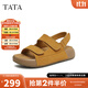 他她（TATA）厚底勃肯鞋女2025秋季新款沙灘運動(dòng)涼鞋女外穿涼鞋 黃棕（涼鞋款）-4QY02 39