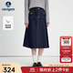 Navigare意大利小帆船牛仔半身裙女士2025秋季新款裙子簡(jiǎn)約百搭A字裙 海軍藍 L