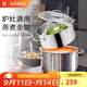 WMF福騰寶不銹鋼復底煮鍋湯鍋兩用燉鍋蒸鍋蒸籠 燃氣電磁爐通用 ASTORIA湯蒸鍋 20cm 3.3L