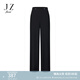 玖姿（JUZUI）職場通勤風(fēng)休閑直筒褲女夏款JWDX11005 素黑 XL