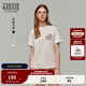 Teenie Weenie小熊女裝字母T恤2025夏季新款簡(jiǎn)約基礎圓領(lǐng)休閑短袖 象牙白 M