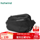 熱風(fēng)（Hotwind）秋季新款男士機能大橫版斜挎包織物潮流戶(hù)外運動(dòng)包包男 01黑色 F