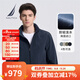 諾帝卡（NAUTICA）【單件直降】男裝春夏款輕濺水韓國面料隱藏帽薄夾克男JO3102 藏青4NV（231） 2XL