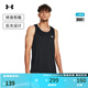 安德瑪（UNDERARMOUR）UA春夏Launch男子跑步運動(dòng)背心1382585 黑色001 L