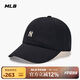 MLB帽子男女情侶同款張凌赫明星同款軟頂棒球帽3ACPB045N-50BKS-F
