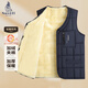藍威龍冬季加絨加厚馬甲防風(fēng)保暖休閑爸爸裝舒適百搭背心中老年坎肩外搭