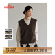 旅途原品【郎月婷同款】ltyp馬甲女經(jīng)典百搭羊毛V領(lǐng)背心顯瘦黑色針織馬甲 焦糖棕 - 現(xiàn)貨 M