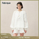 Fabrique白月光微透純棉刺繡上衣襯衫短裙度假套裝女2025春季新品 套裝 XS /P