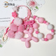 溫柔奶油色氣球狗鑰匙鏈ins韓風(fēng)高檔小眾串珠掛飾包包汽車(chē)掛件 XY氣球狗掛件-01-粉色
