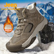 Jeep吉普高幫棉鞋男冬季新款戶(hù)外徒步登山馬丁靴加絨加厚保暖雪地靴男 卡其 【標準運動(dòng)鞋碼】 41