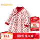 巴拉巴拉寶寶連衣裙周歲禮服女童裙子嬰兒拜年服中國風(fēng)甜美