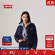 Levi's李維斯女士美式懷舊復古巴恩風(fēng)時(shí)尚深藍顯瘦牛仔夾克外套 深牛仔色 S