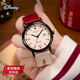 迪士尼（Disney）學(xué)生手表初中生女生12-16歲高中生考試專(zhuān)用中學(xué)生復古靜音防水 安可拉紅