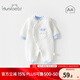 歡喜小熊 嬰兒衣服春秋保暖睡衣嬰幼兒三層夾棉哈衣爬服女寶時尚連體衣 歡樂點(diǎn)點(diǎn)-藍(lán)色 80cm (建議10-18月身高73-80cm)