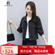clotho Rennie品牌女裝黑色牛仔外套女2025春秋季新款韓版寬松顯瘦夾克百搭上衣 黑色 M