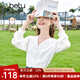百圖betu女裝秋季新款襯衫法式蕾絲花邊翻領(lǐng)長(cháng)袖襯衫女2307T42 白色 XS