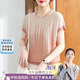 雪夕（XUEXI）媽媽裝2025夏款短袖冰絲t恤衫洋氣上衣40歲50中老年小個(gè)子女裝
