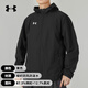 安德瑪外套男子新款運動(dòng)服戶(hù)外防風(fēng)跑步休閑梭織夾克上衣 黑色