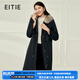 愛(ài)特愛(ài)（EITIE） 長(cháng)款保暖派克服女大衣兔毛里連帽顯瘦冬季新款時(shí)尚氣外套6893514 深藍31 M 160
