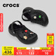 CROCS卡駱馳貝雅云彩暖棉洞洞鞋休閑棉鞋|208708 黑色-001 38 (240mm)