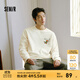 森馬（Semir）長(cháng)袖T恤男秋冬涂鴉印花情侶裝肌理感內搭上衣2025新款打底衫 奶白10501 L