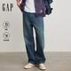 蓋璞Gap男裝2025冬季新款復合暖感加絨直筒保暖牛仔褲休閑褲829753 中度水洗 31 (170/82A)亞洲尺碼
