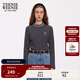 Teenie Weenie小熊女裝2025秋新款休閑簡(jiǎn)約時(shí)髦拼接條紋中領(lǐng)打底衫 藏青色 S 160