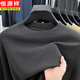 恒源祥男士100%純羊毛絨針衫秋冬薄款高端商務(wù)純色百搭打底衫圓領(lǐng)毛衣男 長(cháng)袖24550深灰 L 170建議120-135斤