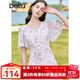 百圖betu女裝夏季新款連衣裙V領(lǐng)碎花顯瘦飛飛袖連衣裙女2304T82 淡紫 L