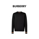 BURBERRY博柏利巴寶莉男士黑色羊毛條紋印花針織衫80926211