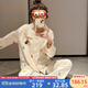 果殼（Gukoo）睡衣女春季新款派對(duì)小狗系列卡通滿印女士家居服套裝 淺黃 M 