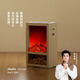 olayks立時(shí) 出口北歐暖風(fēng)機電暖氣取暖器家用仿真火焰木頭電壁爐客廳大面積暖風(fēng)機取暖神器全屋升溫電熱 陶白-贈實(shí)木【覆蓋40平方米】
