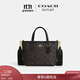 蔻馳（COACH）奧萊女士經(jīng)典標志CITY迷你托特包單肩斜挎包手提包c(diǎn)ity15 IM/胡桃木色/黑色