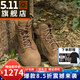 5.11（TACTICAL SERIES ）511春秋戶(hù)外沙漠靴511大碼通勤鞋中幫透氣6寸拉鏈戰術(shù)靴 W/12395 106 暗土狼黃 40 7/W腳長(cháng)約250mm