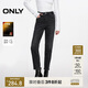 ONLY 2024冬季加絨高腰顯瘦直筒褲九分褲牛仔褲女|124449007