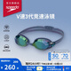 速比濤（Speedo）泳鏡V速3代智感貼合防霧防曬雙鏡帶專業(yè)競速鍍膜泳鏡 鉑藍色
