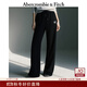 Abercrombie & Fitch【顯瘦微喇】女裝25秋冬新款百搭LOGO抓絨運動(dòng)衛褲長(cháng)褲147-5116 黑色 S (165/72A)