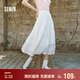 森馬（Semir）半身裙女松緊腰A字裙氣質夏季2025拼接蕾絲波點長裙109325120005