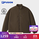 FILA FUSION斐樂(lè )潮牌棉服男2025冬新款時(shí)尚休閑保暖立領(lǐng)夾克外套 暗土褐-BN XL 180/100A/XL