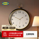 宜家（IKEA）KUTTERSMYCKE庫特美刻掛鐘黑色簡(jiǎn)約經(jīng)典現代北歐風(fēng)客廳用 掛鐘黑色46cm