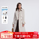 Scofield女裝英倫經(jīng)典雙排扣通勤風(fēng)衣可調節腰帶2025春季新品 淺米色 S 160