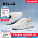 百麗（Belle）簡(jiǎn)約舒適小白鞋女商場(chǎng)同款平穩休閑板鞋D5Q1DAM5 白色/黑 36 (230mm)